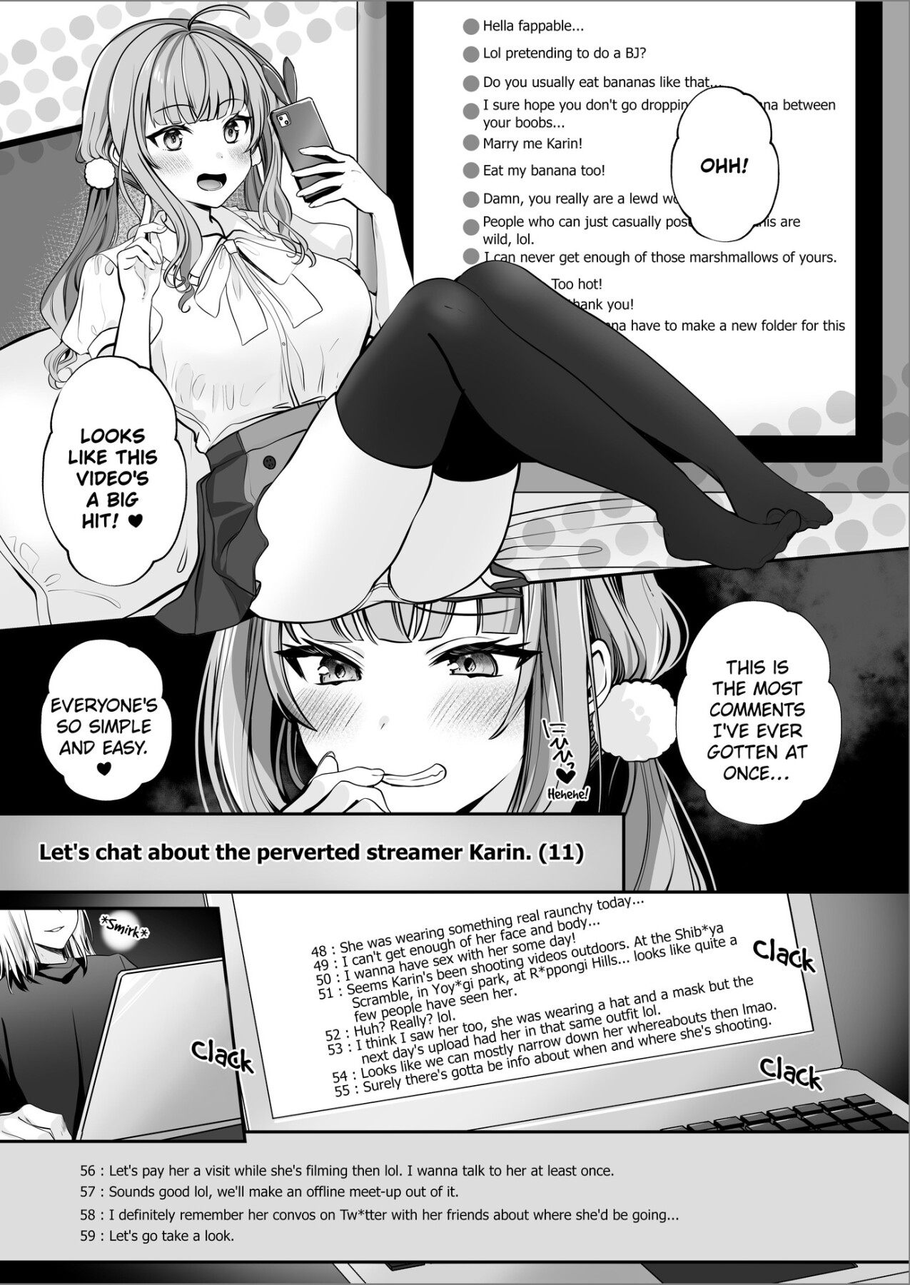hentai manga Erotic Influencer Karin: Today, I\'ll Be Getting Fucked by My Subscribers.